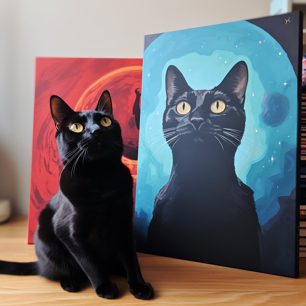 Custom Cat Portrait | Pet Illustration | Cartoon Art selling Commission | Digital Download