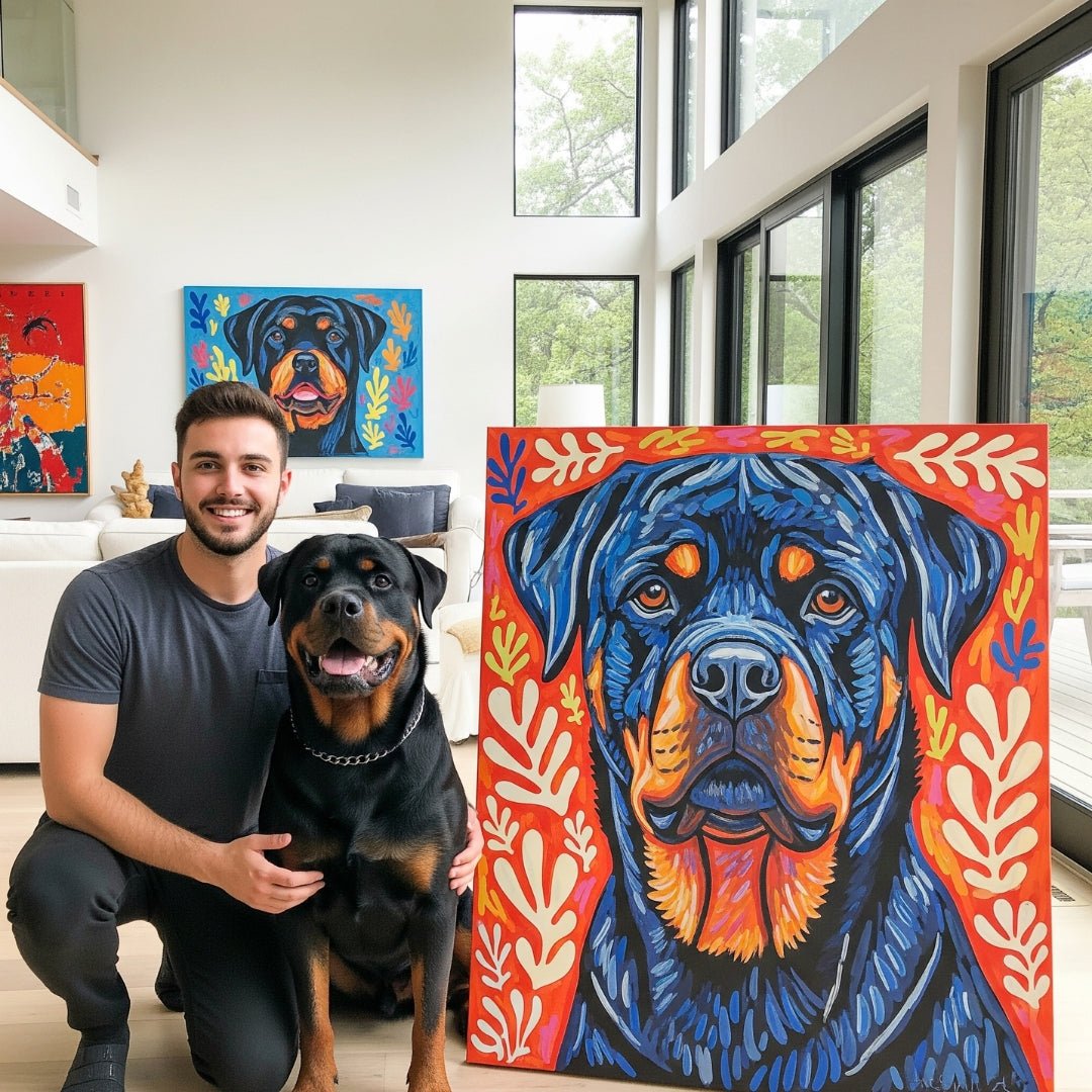 Custom Pet Portrait - Matisse Style - My Pet Canvas