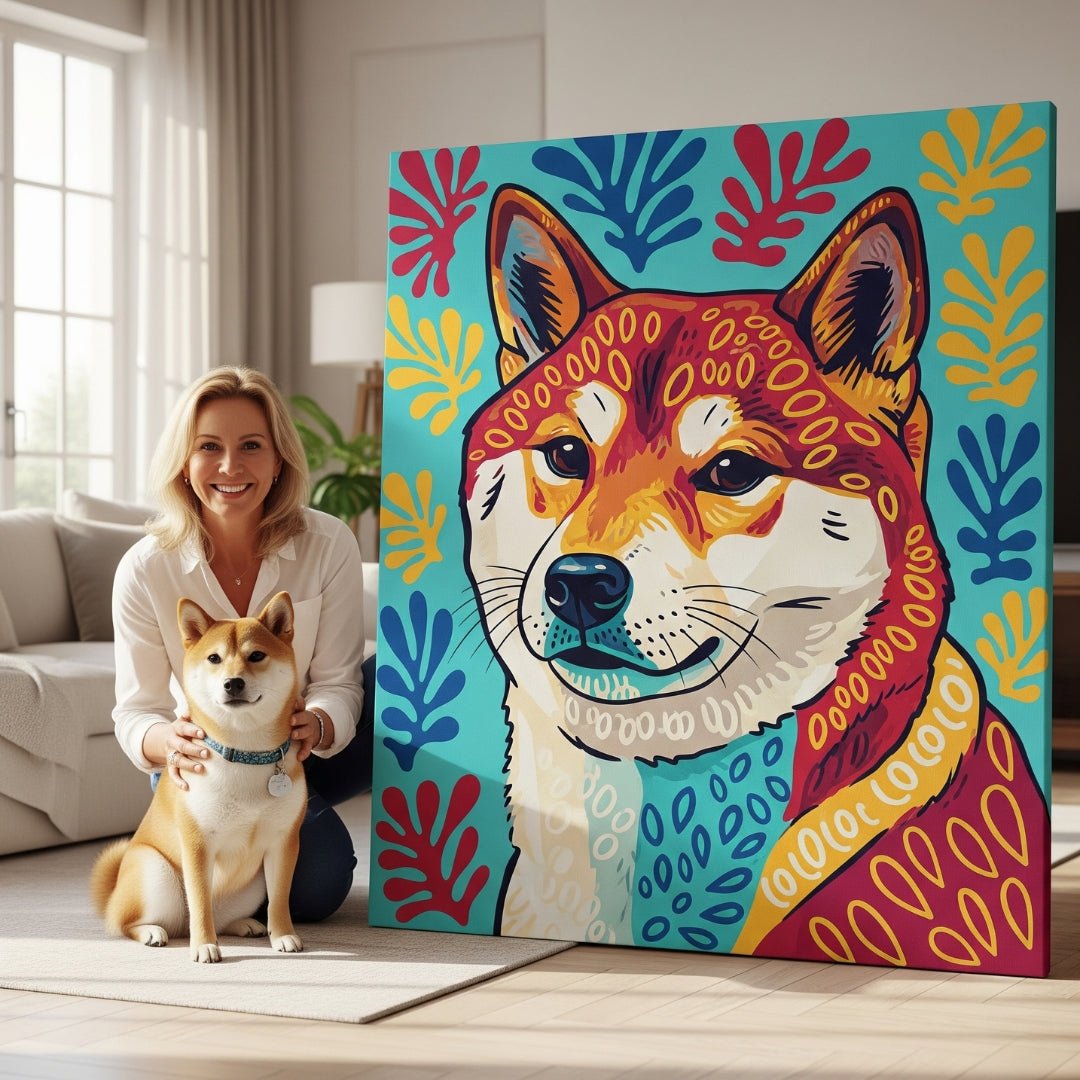Custom Pet Portrait - Matisse Style - My Pet Canvas