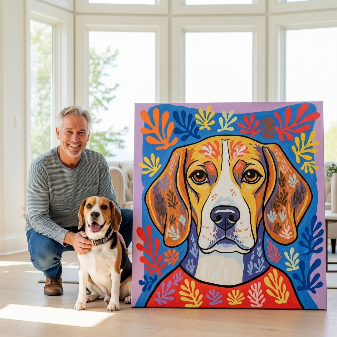 Custom Pet Portrait - Matisse Style - My Pet Canvas