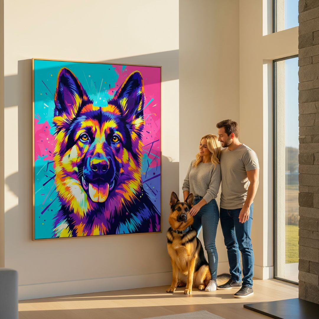 Custom Pet Portrait - Pop Art Style - My Pet Canvas