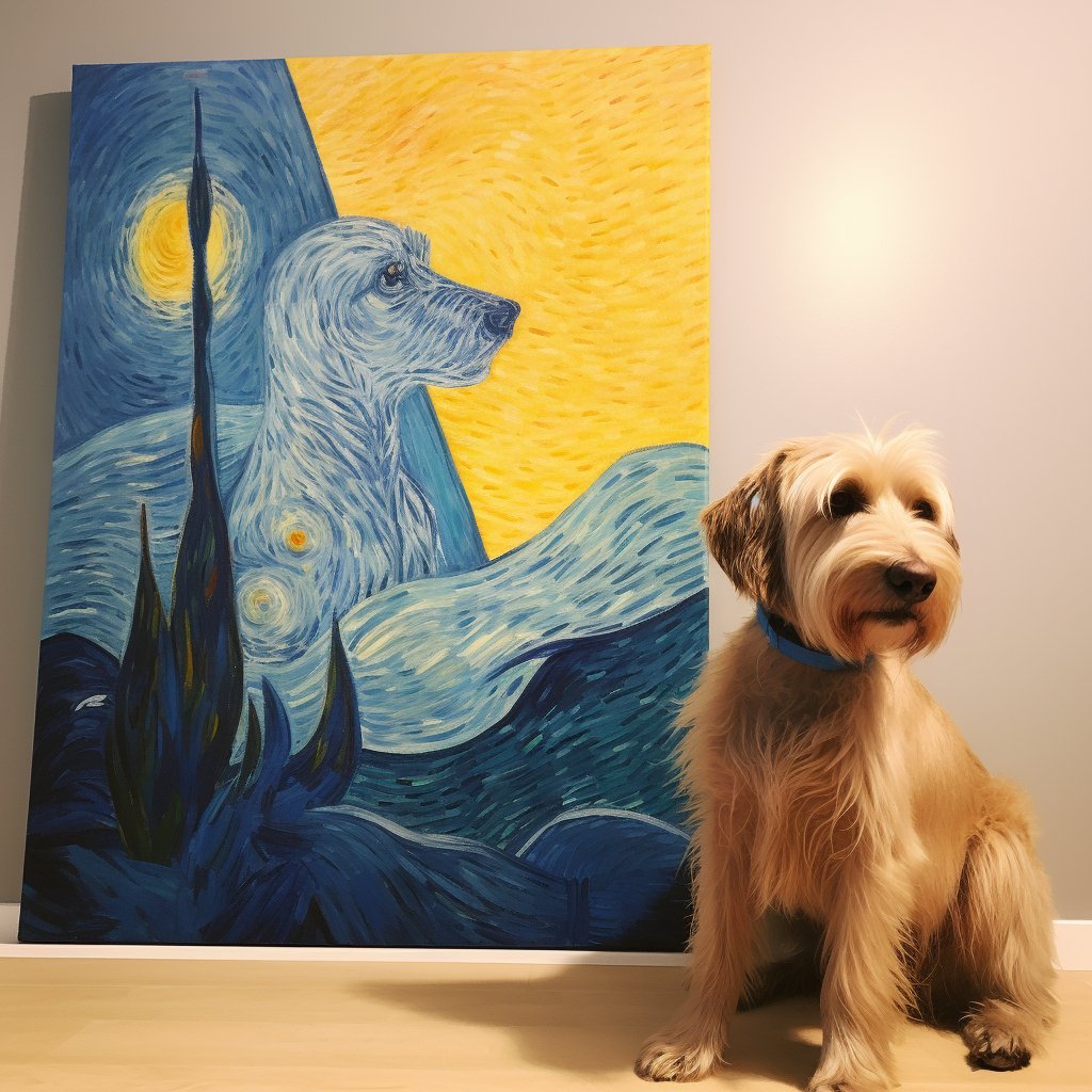 Custom Pet Portrait - Van Gogh Style - My Pet Canvas