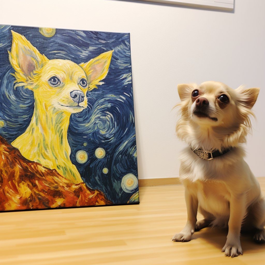 Custom Pet Portrait - Van Gogh Style - My Pet Canvas
