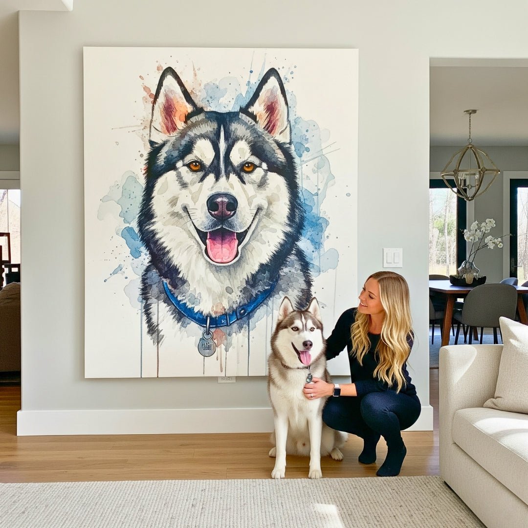 🤩 NEW - Custom Pet Portrait - Watercolor Style - My Pet Canvas