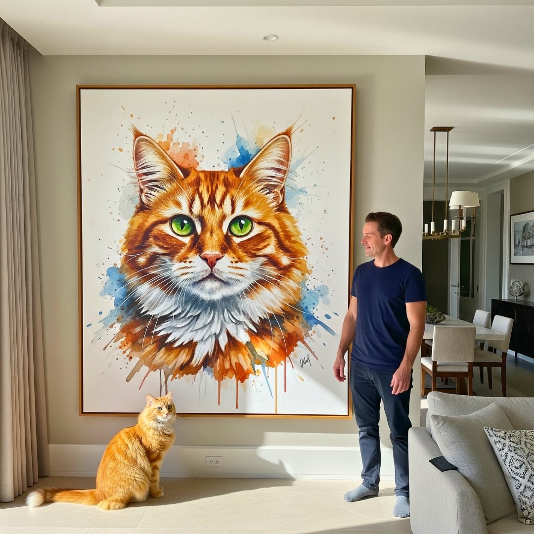 🤩 NEW - Custom Pet Portrait - Watercolor Style - My Pet Canvas