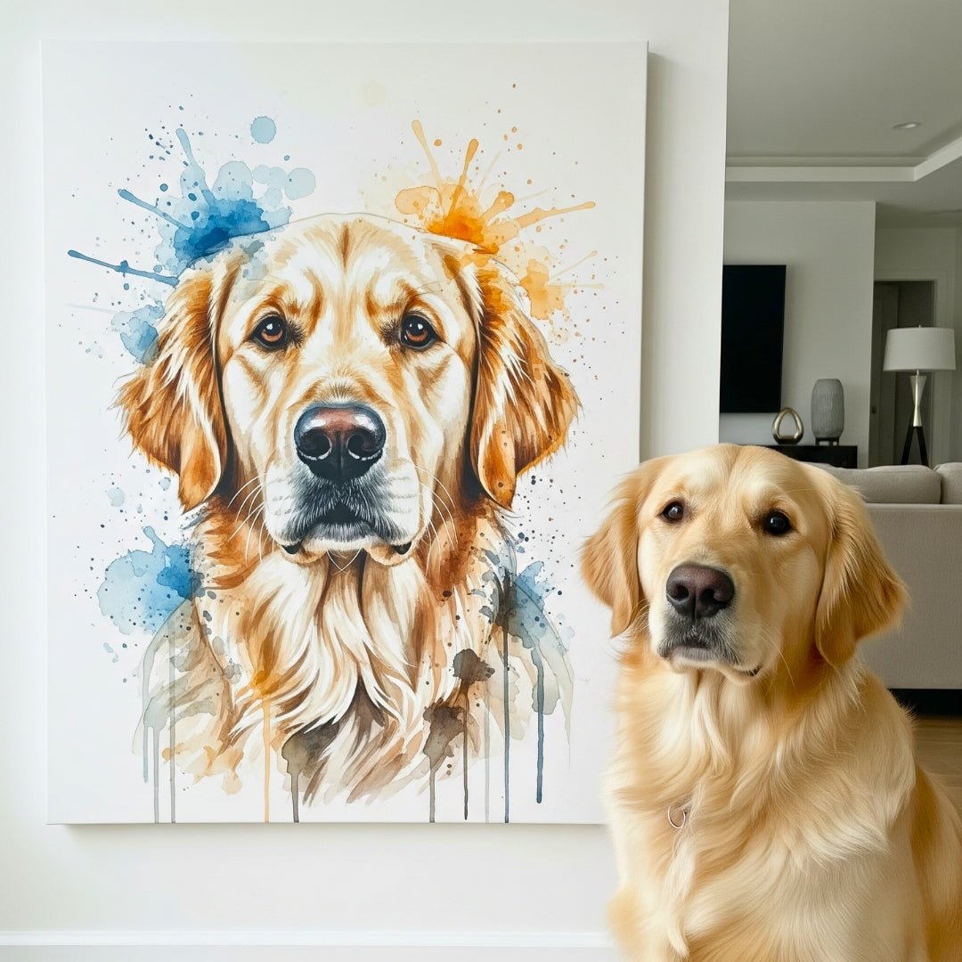 🤩 NEW - Custom Pet Portrait - Watercolor Style - My Pet Canvas