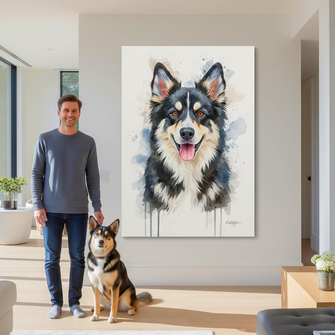 🤩 NEW - Custom Pet Portrait - Watercolor Style - My Pet Canvas