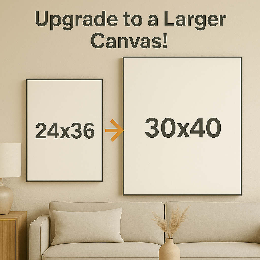 Upgrade: from 24x36" to 30x40" - My Pet Canvas