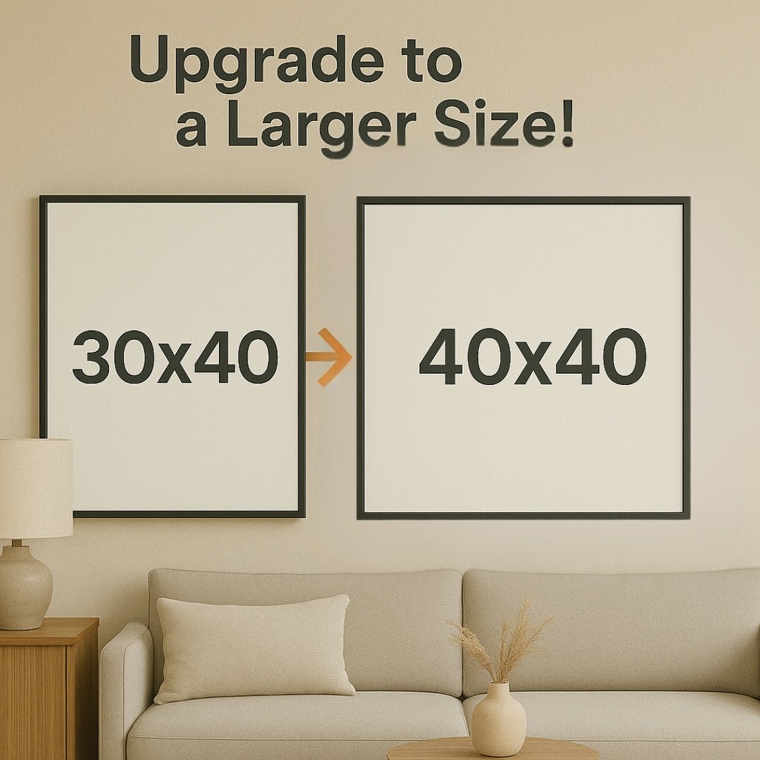 Upgrade: from 30x40" Framed to 40x40" Framed - My Pet Canvas