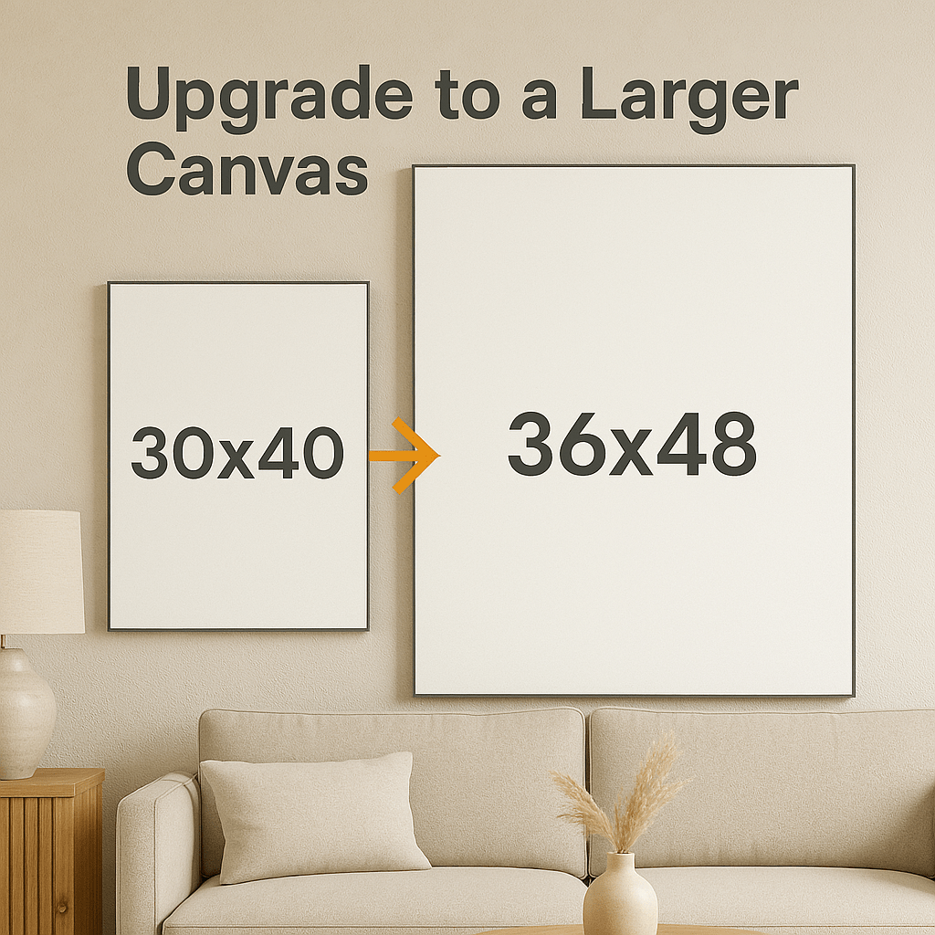 Upgrade: from 30x40" to 36x48" - My Pet Canvas