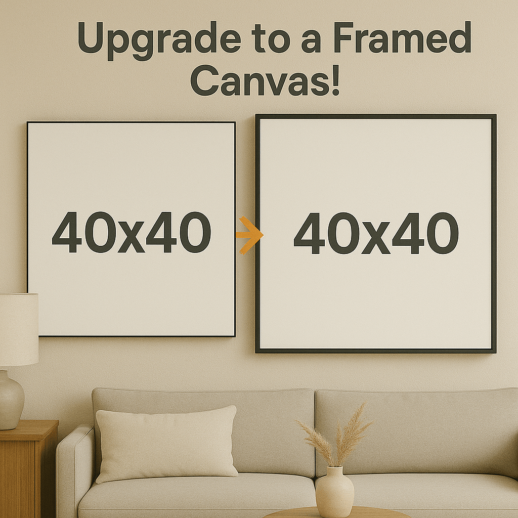 Upgrade: from 40x40" to 40x40" Framed - My Pet Canvas
