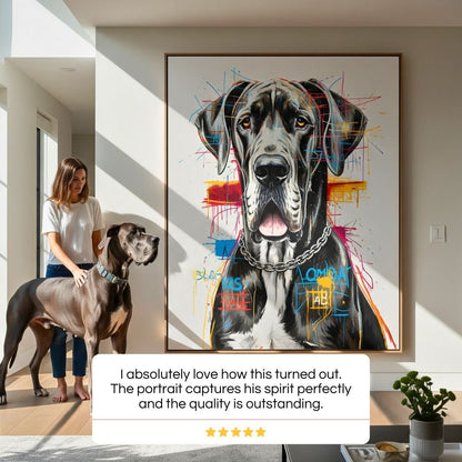 Custom Pet Portrait - Abstract Style - My Pet Canvas