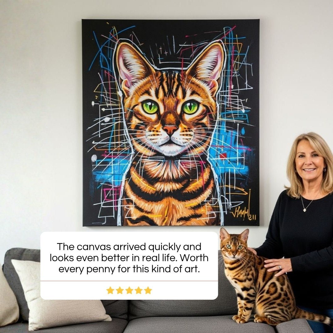 Custom Pet Portrait - Abstract Style - My Pet Canvas