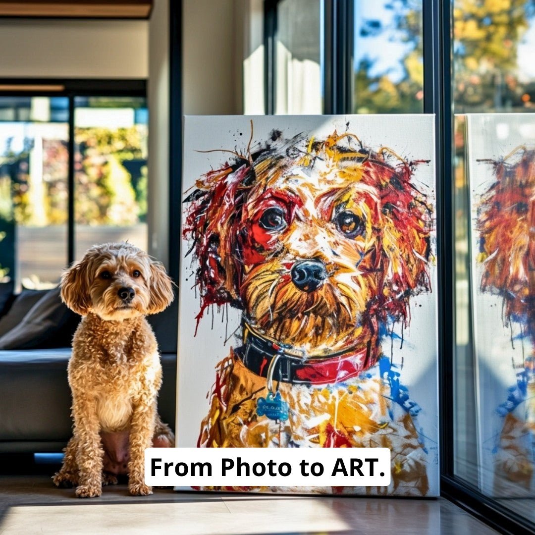 Custom Pet Portrait - Abstract Style - My Pet Canvas