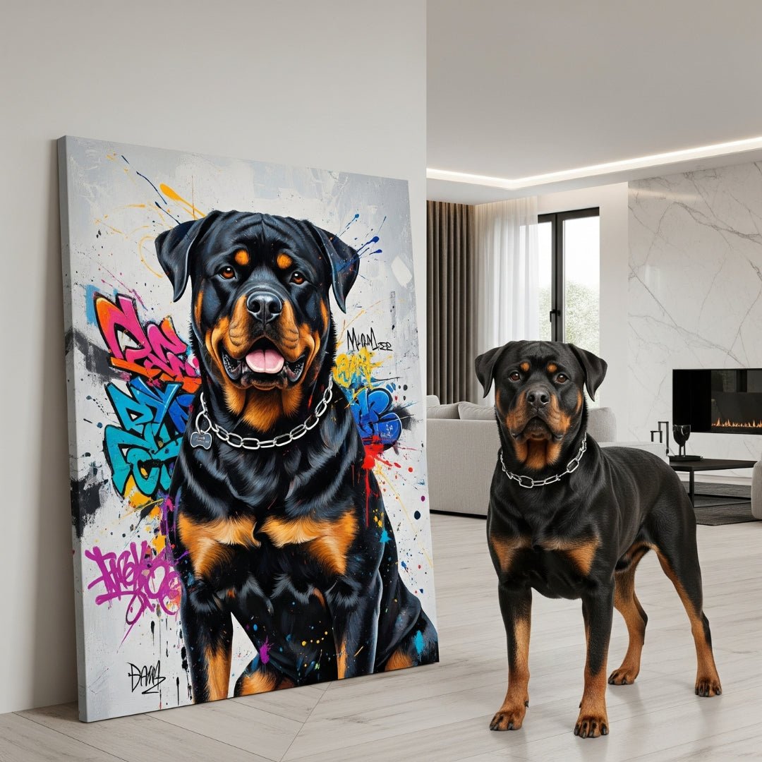 Custom Pet Portrait - Contemporary Style - My Pet Canvas