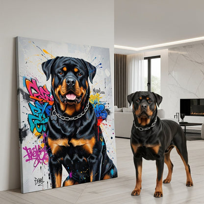 Custom Pet Portrait - Contemporary Style - My Pet Canvas