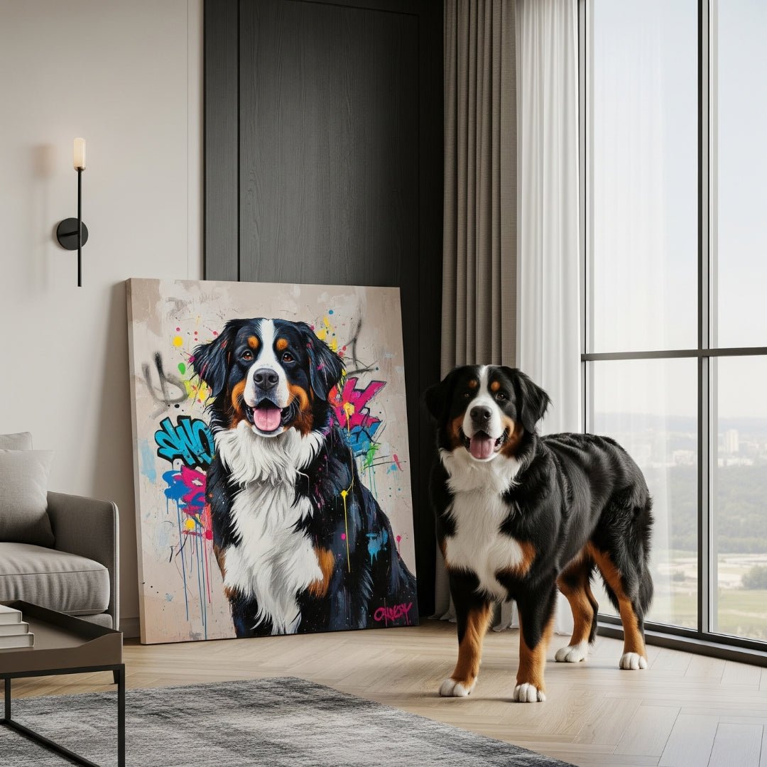 Custom Pet Portrait - Contemporary Style - My Pet Canvas