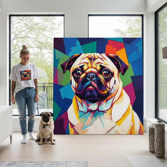 Custom Pet Portrait - Cubism Style - My Pet Canvas