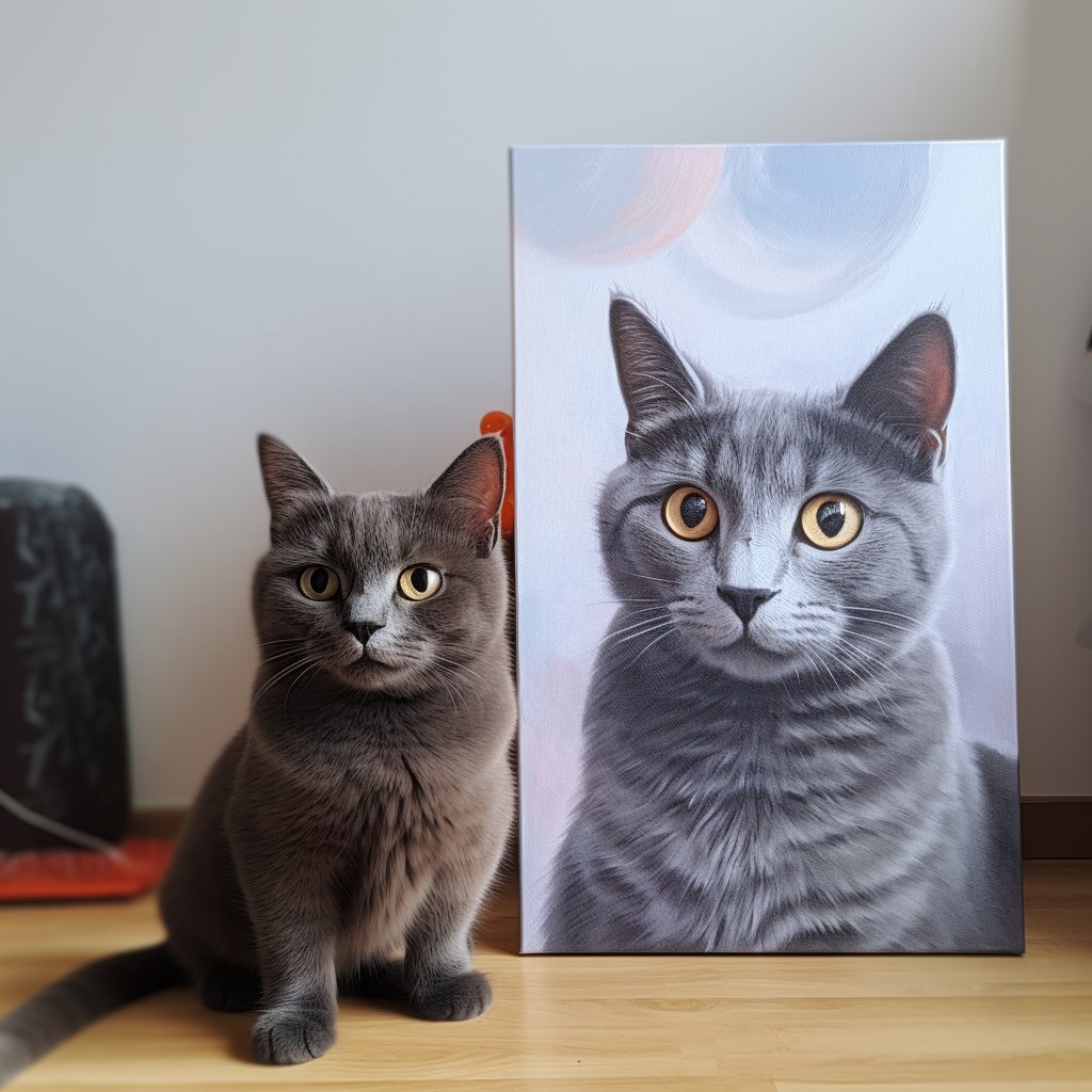 Custom Pet Portrait - Modern Style - My Pet Canvas