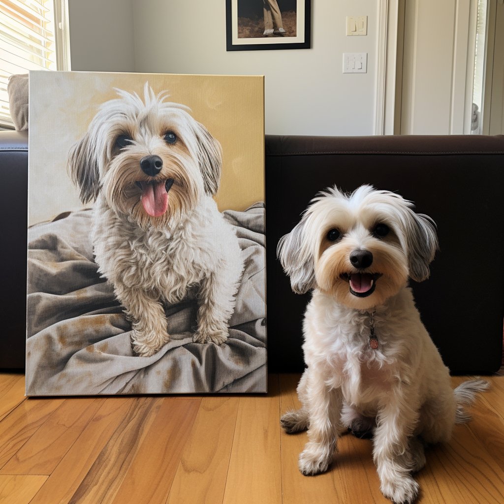 Custom Pet Portrait - Modern Style - My Pet Canvas