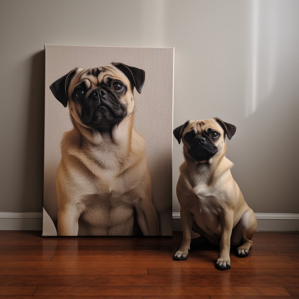 Custom Pet Portrait - Modern Style - My Pet Canvas