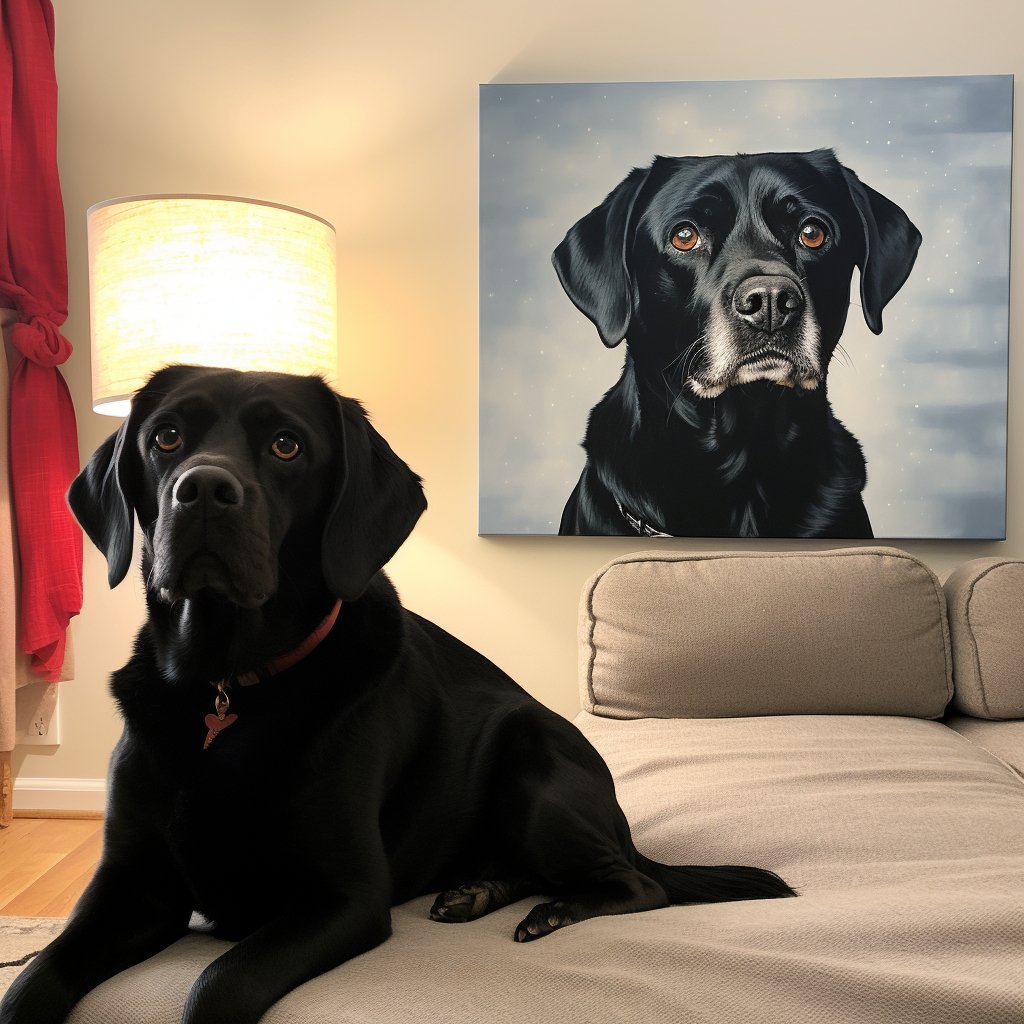 Custom Pet Portrait - Modern Style - My Pet Canvas