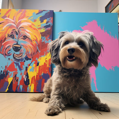 Custom Pet Portrait - Pop Art Style - My Pet Canvas