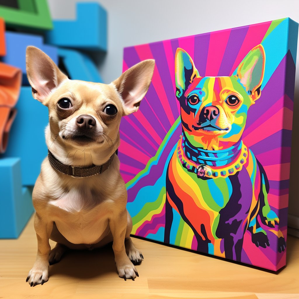 Custom Dog Portrait illustration in the POP ART Style / Custom Background buy / for Digital Use and Personal Print / Personalized Portrait