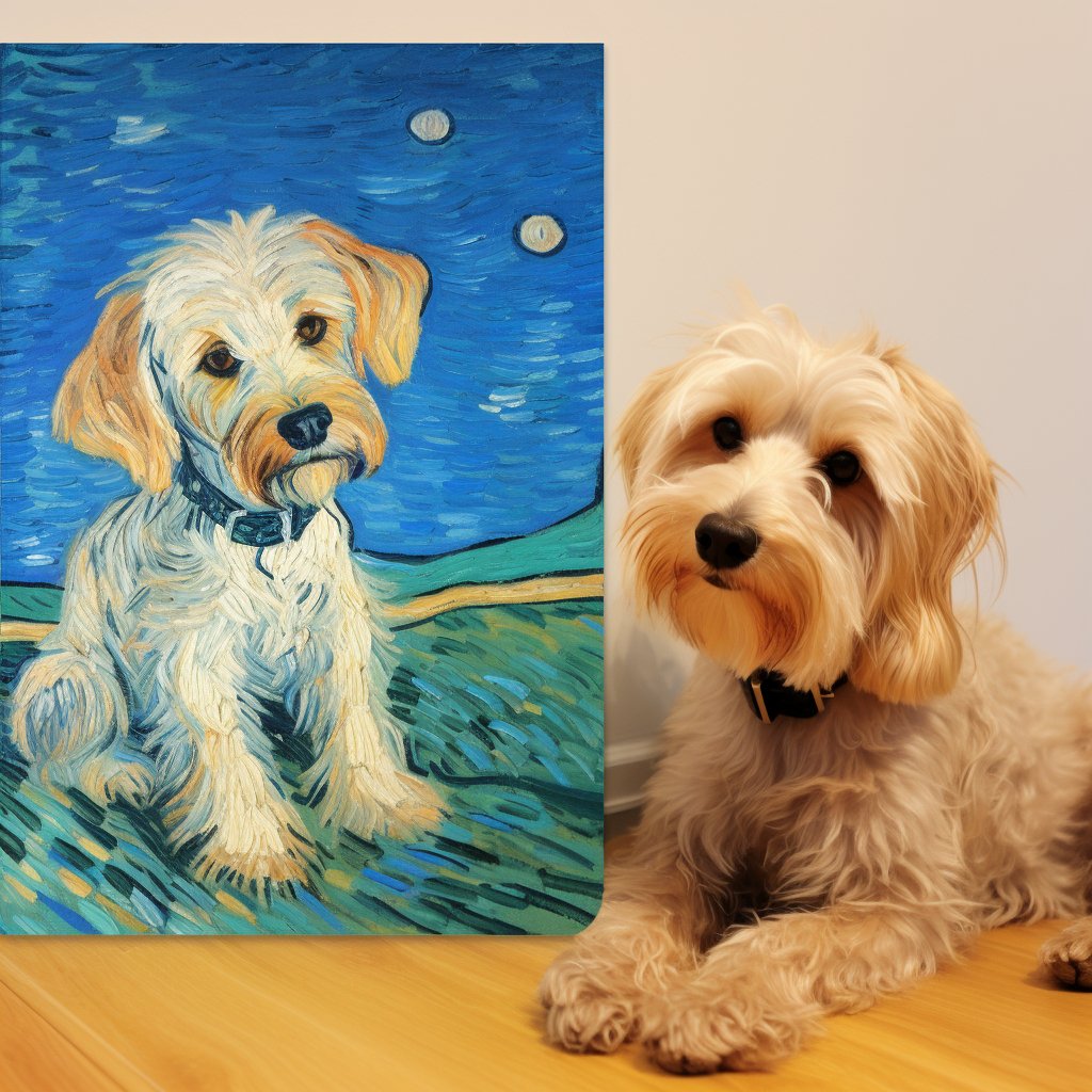 Custom Pet Portrait - Van Gogh Style - My Pet Canvas