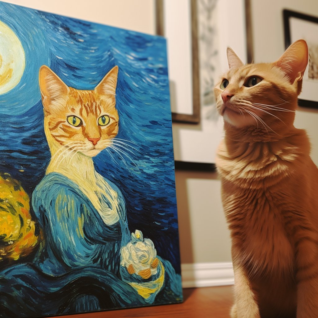 Custom Pet Portrait - Van Gogh Style - My Pet Canvas