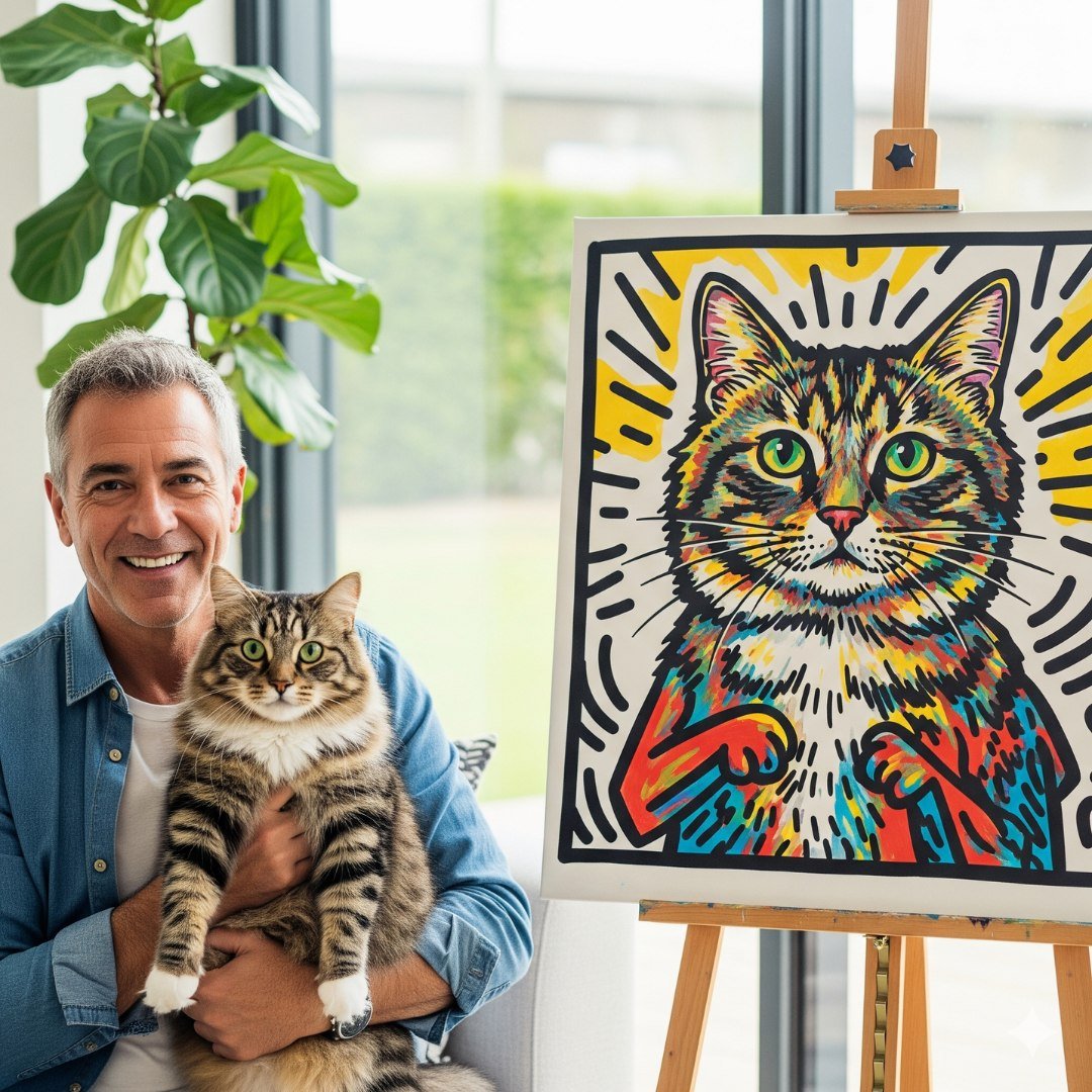 Limited Edition Portrait – Haring - My Pet Canvas