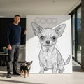 🤩 NEW - Custom Pet Portrait - Line Art Style - My Pet Canvas