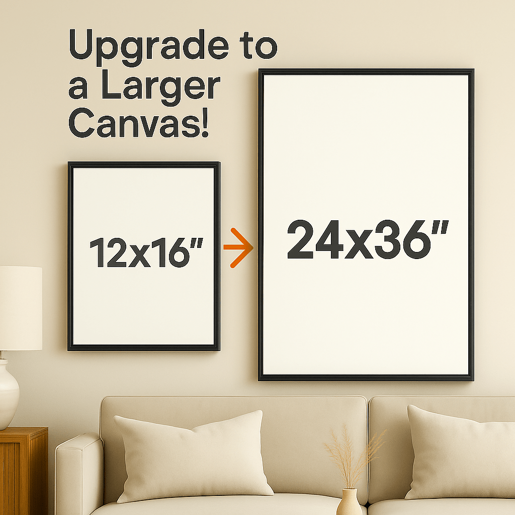 Upgrade: from 12x16" Framed to 24x36" Framed - My Pet Canvas