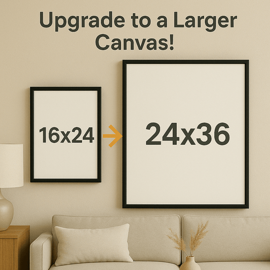 Upgrade: from 16x24" Framed to 24x36" Framed - My Pet Canvas
