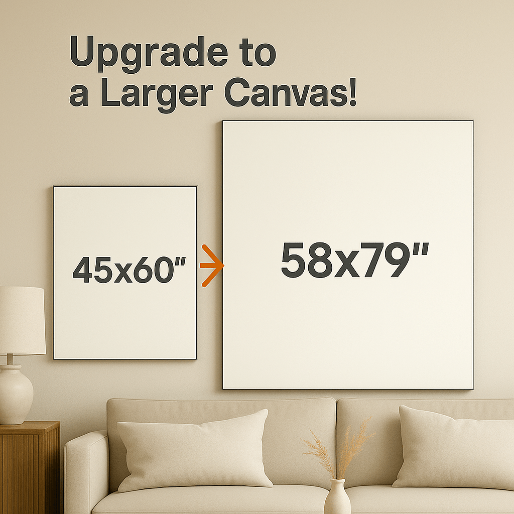 Upgrade: from 45x60" to 58x79" - My Pet Canvas